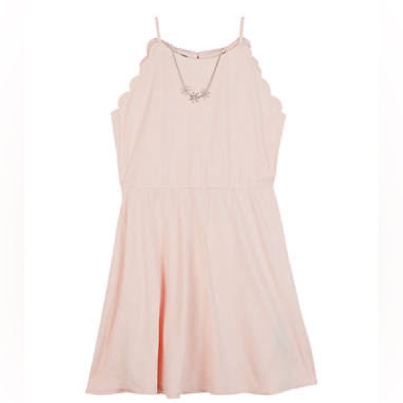 Girls blush A Line dress size 10/12 medium. - Picture 3 of 4